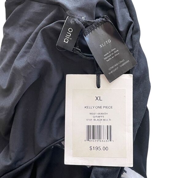 ANTHROPOLOGIE ONIA Women's Size XL Black Giraffe Kelly One-Piece Swimsuit NWT - Picture 5 of 9